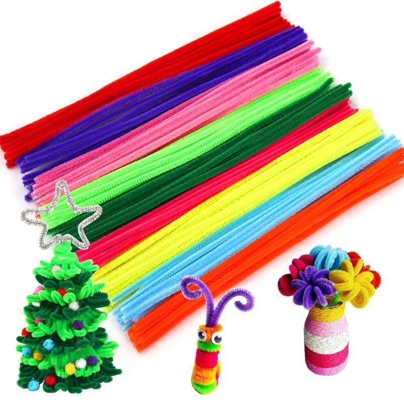 ลวดกำมะหยี่ DIY Chenille 100เส้น/มัด ขนาด30cm.#A174