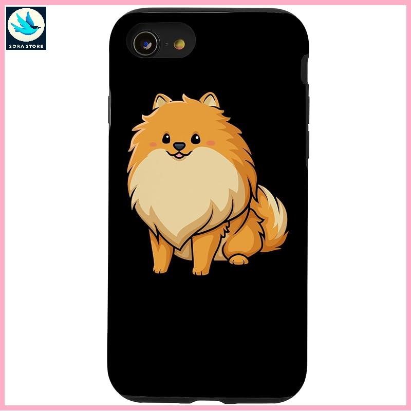 iPhone 15 Pomeranian Dog Kawaii Anime Japanese Funny Design Phone Case