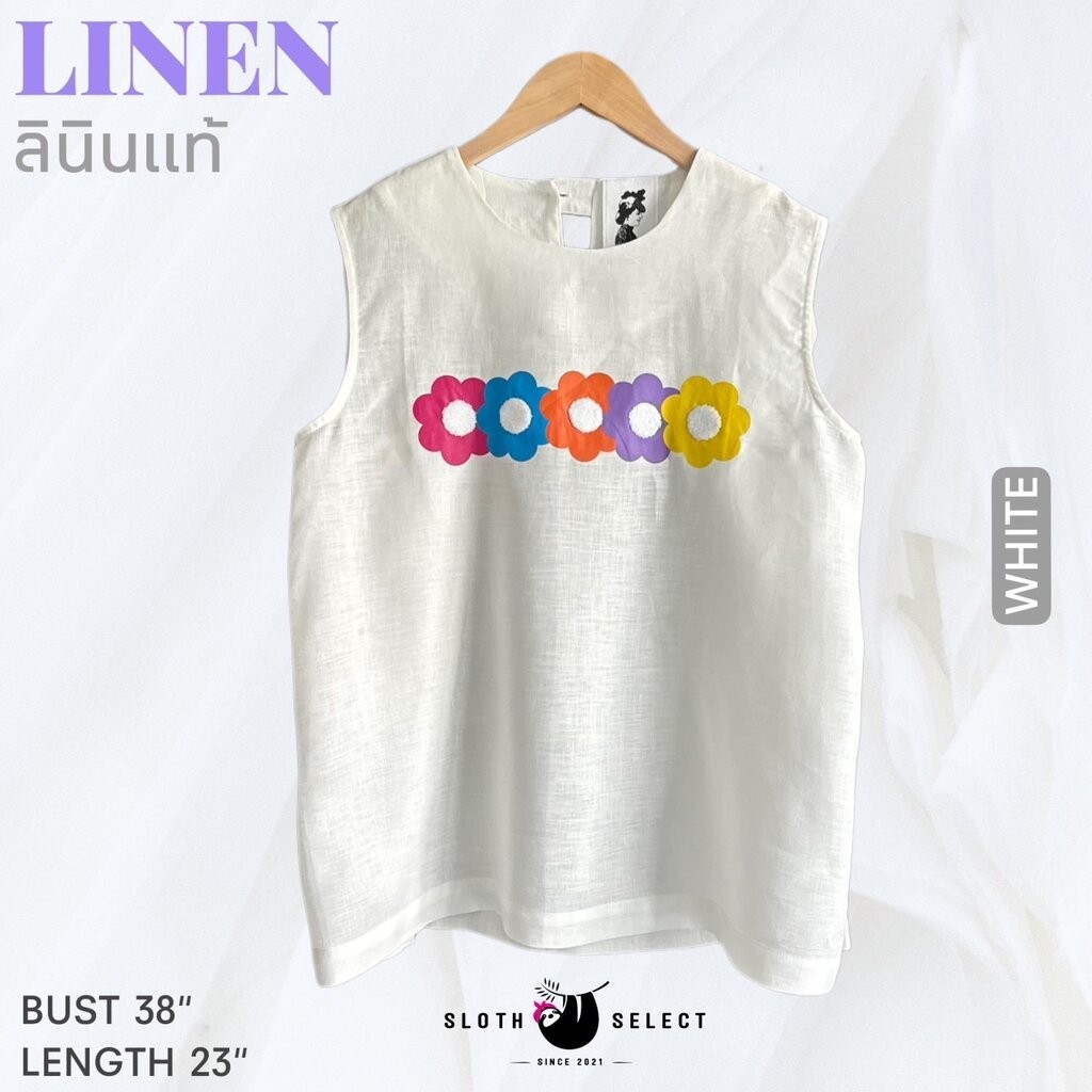 SLOTH SELECT เสื้อลินินแท้💯 ทรงเก๋ งานตัดเย็บดีมากกกกก
