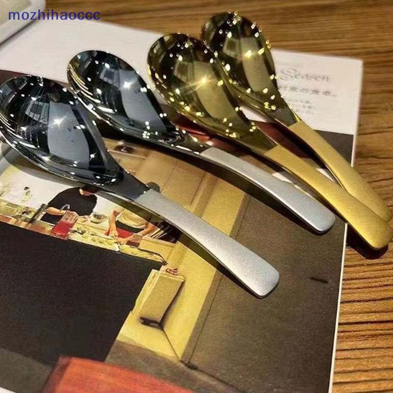 [mozh ] ช ้ อนซุปสแตนเลสบ ้ านครัวทัพพีความจุกระจกเงินทองขัด Flatware สําหรับกาแฟบนโต ๊ ะอาหาร [TH ]