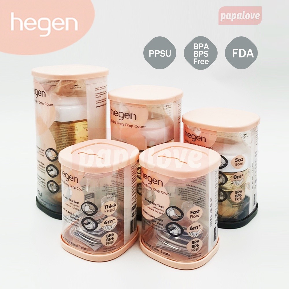 Papaloe READY STOCK Hegen Teats (2 pcs) Slow flow,Medium Flow,Fast flow,thick feed Hegen Milk Bottle