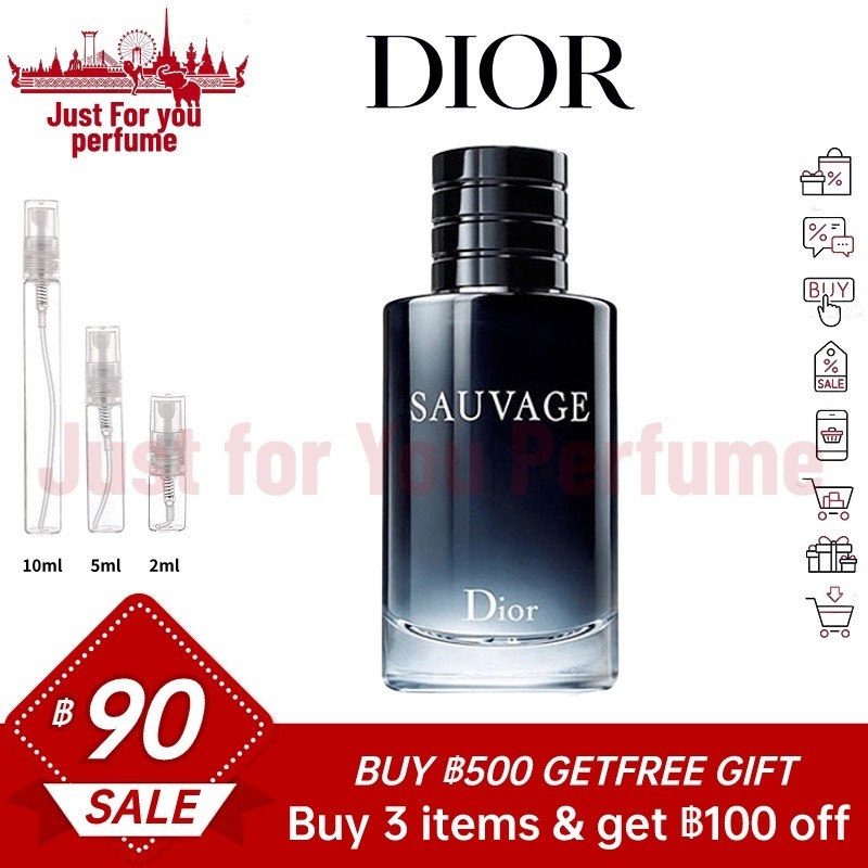 ☘️การันตีสินค้าของแท้ 100%☘️ Dior Sauvage EDT 2ml / 5ml /10ml