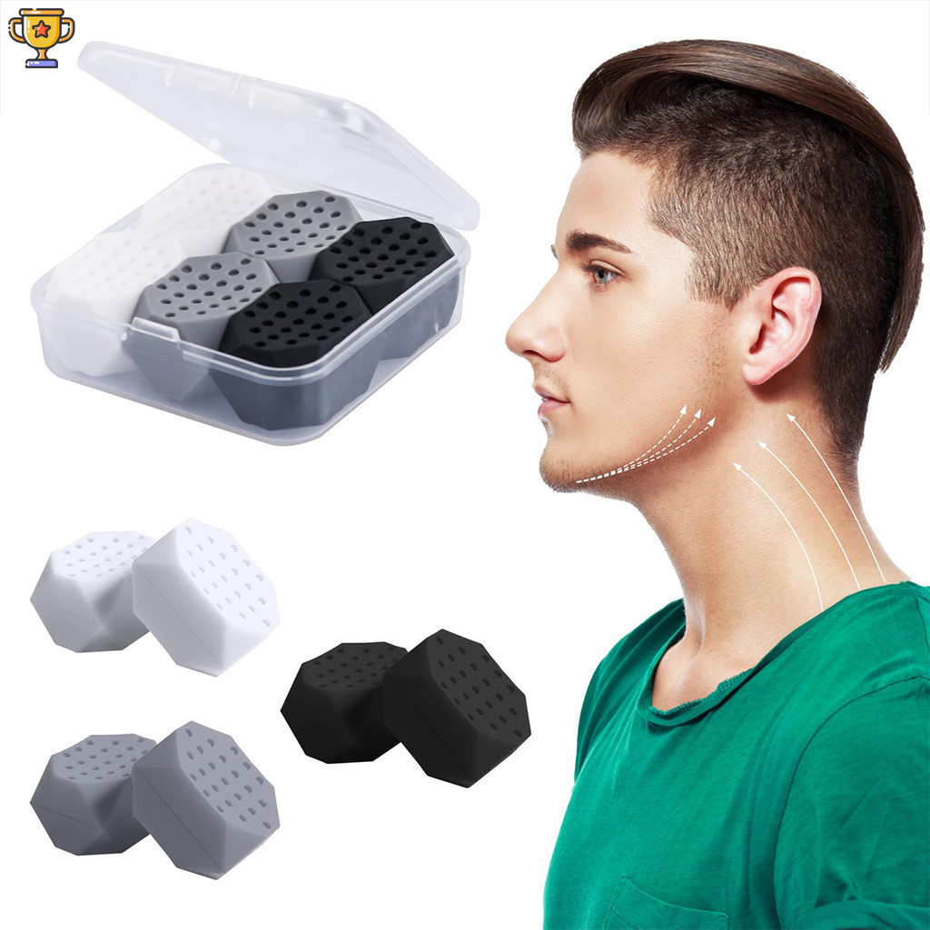 6pcs Jaw Exerciser, ซิลิโคน Jaw กล้ามเนื้อ Strengthener 3 ระดับความต้านทาน Jaw Trainer สําหรับ Double Chin Removal Jaw Toner Chin Trainer Face Sculptor สําหรับผู้หญิงผู้ชาย TRTH