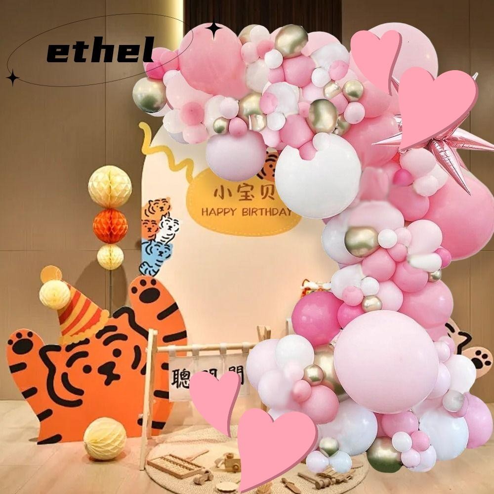 Ethel1 Pink Balloon Arch Kit, Light Pink Pink and Gold Pink and White Balloon, ตกแต ่ ง Pastel Pink Women