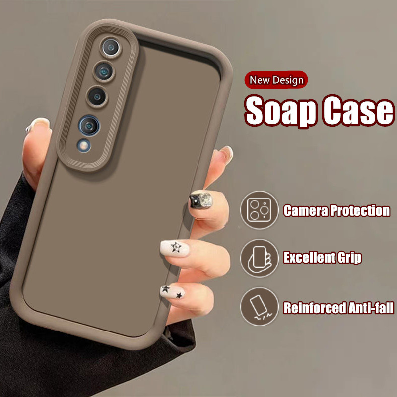 สําหรับ Xiaomi Mi 10 5G M2001J2G M2001J2I กล ้ องป ้ องกัน Minimalism ซิลิโคนสบู ่ Fine Matte Anti-ล