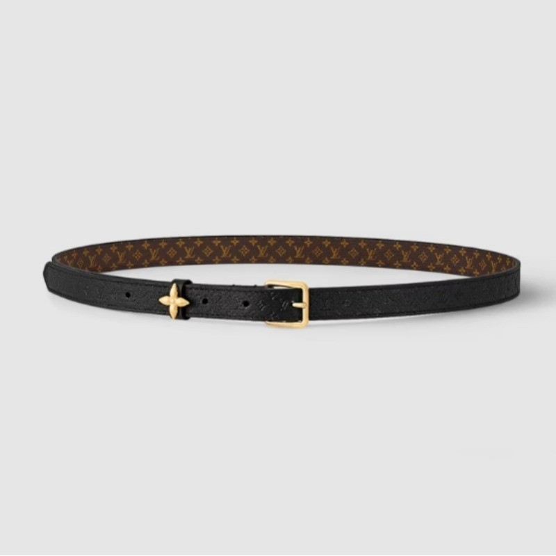 คุณภาพสูง Flowergram Ardillon 18 มม.เข ็ มขัดของขวัญกล ่ องชุด-สีดํา Monogram Empreinte ลูกวัวหนัง & Monogram ผ ้ าใบซับ