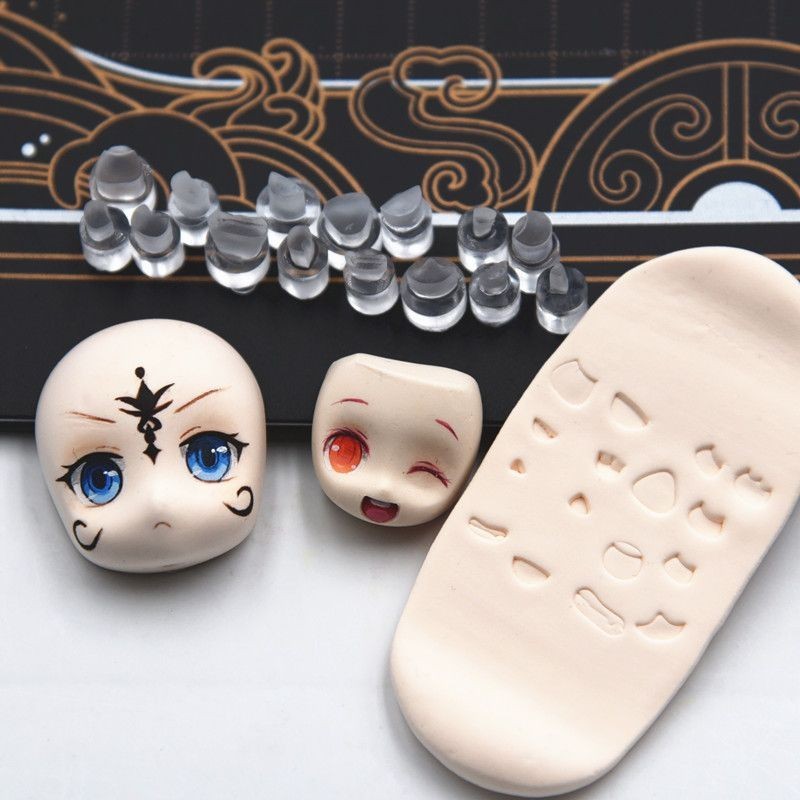 ปากดินเหนียวเบาพิเศษ Mould ปั๊มปาก Mould รุ่น Q Hand-Made Soft Clay Flip Mould Face Mouth สมาร์ทแสดงออกคริสตัล