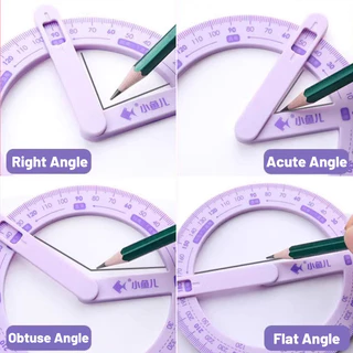 360° เรขาคณิตมุมเคลื ่ อนย ้ ายได ้ Protractor โรงเรียนสํานักงานการสอน Aid Protractor