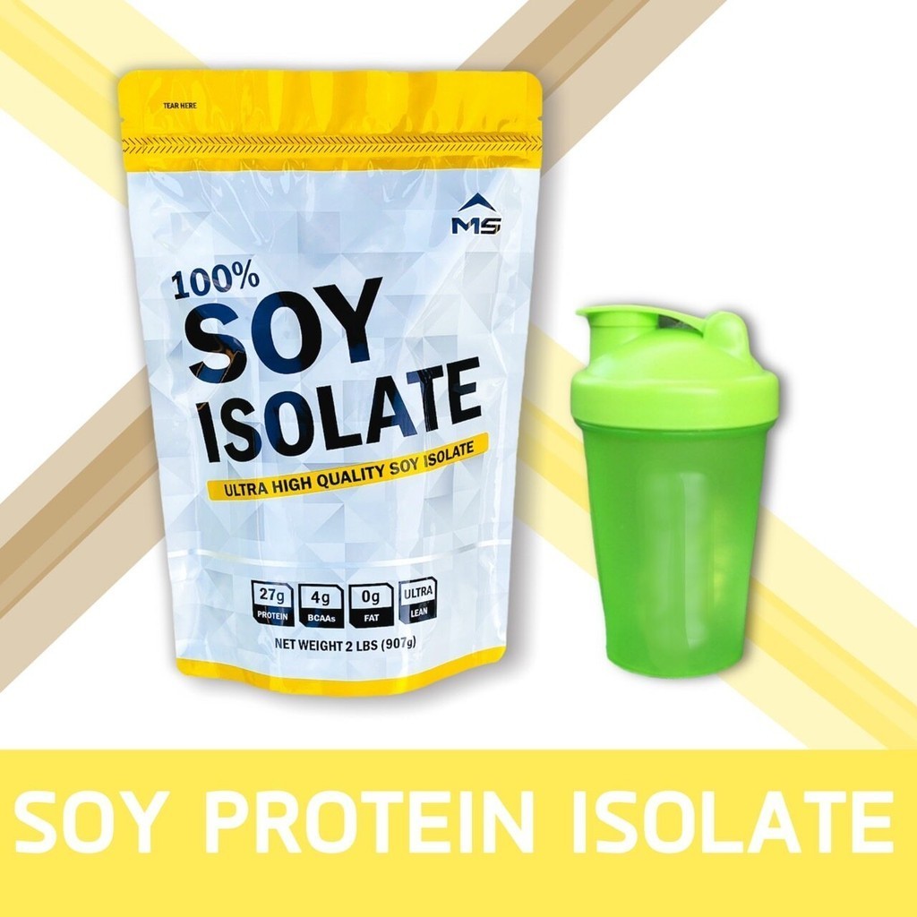 MS SOY PROTEIN ISOLATE  ซอยโปรตีน โปรตีนถั่วเหลือง ไอโซเลท เพิ่มกล้าม ลดไขมัน แพ้เวย์whey โปรตีนนม ทานได้ อ