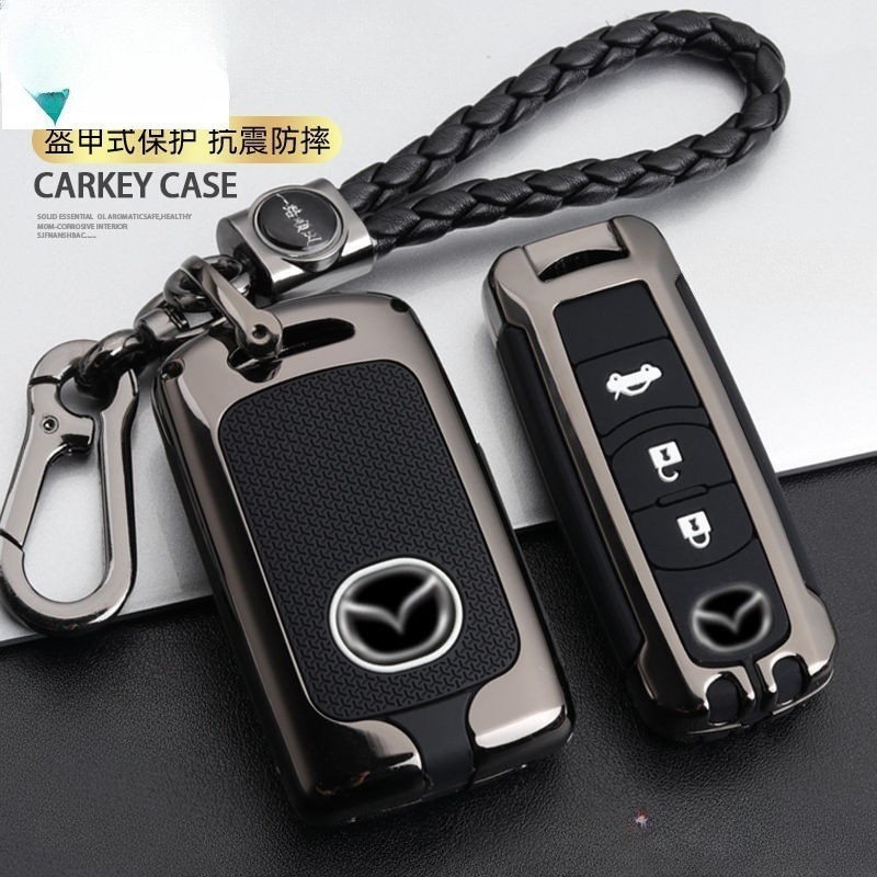 Mazda Mazda3 ฝาครอบกุญแจโลหะ CX5 ม ้ า 3 พิเศษ CX-30 CX-9 ฝาครอบกุญแจเคสกุญแจ Kameng ฝาครอบกุญแจรถดัดแปลงผลิตภัณฑ ์ รถยนต ์