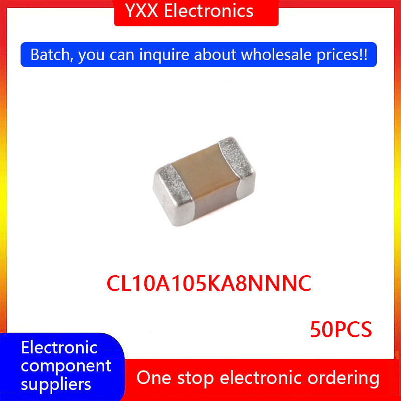 Original ของแท ้ 0603 SMT ตัวเก ็ บประจุ 25V 1UF ± 10 % X5R CL10A105KA8NNNC 50 ชิ ้ น