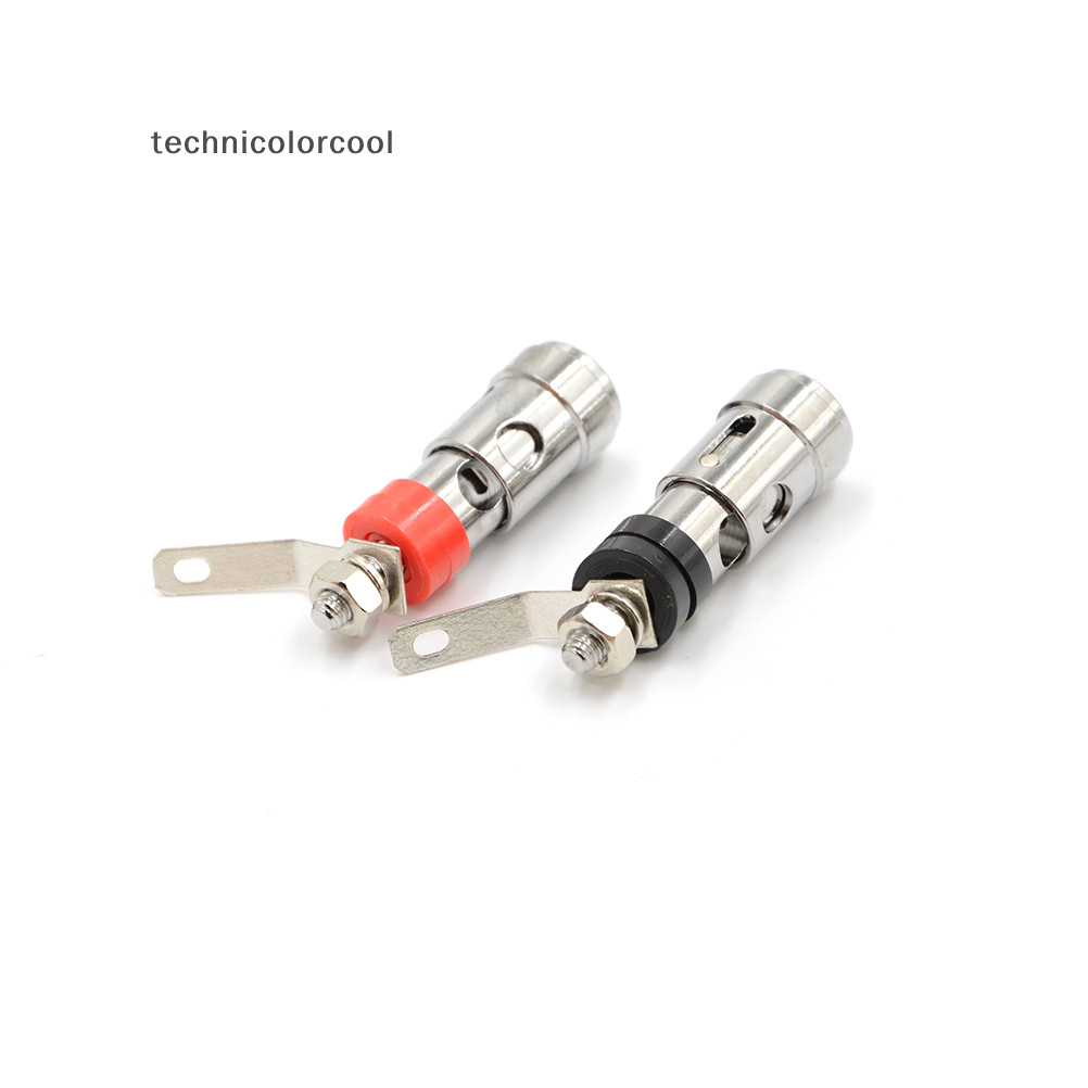 Th 2 ชิ ้ นลําโพง Audio AMP Terminal Binding โพสต ์ สปริงโหลดประเภทชุบนิกเกิล HH
