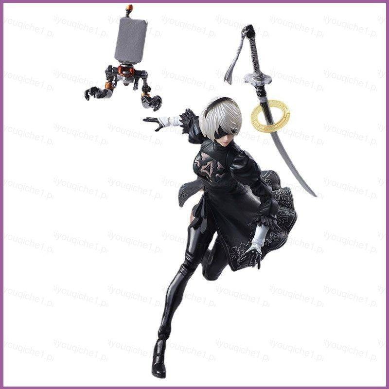 【 Sy1 】 NieR Automata 2B Action Figure BRING ARTS Machine Lifeform ตุ ๊ กตาของเล ่ นสําหรับเด ็ กของ