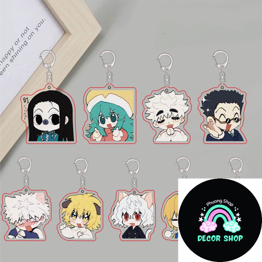 Hunter HUNTER อะนิเมะพวงกุญแจผู้หญิง Gon Freecss Killua Zoldyck อะคริลิคพวงกุญแจคนน่ารักพวงกุญแจจี้