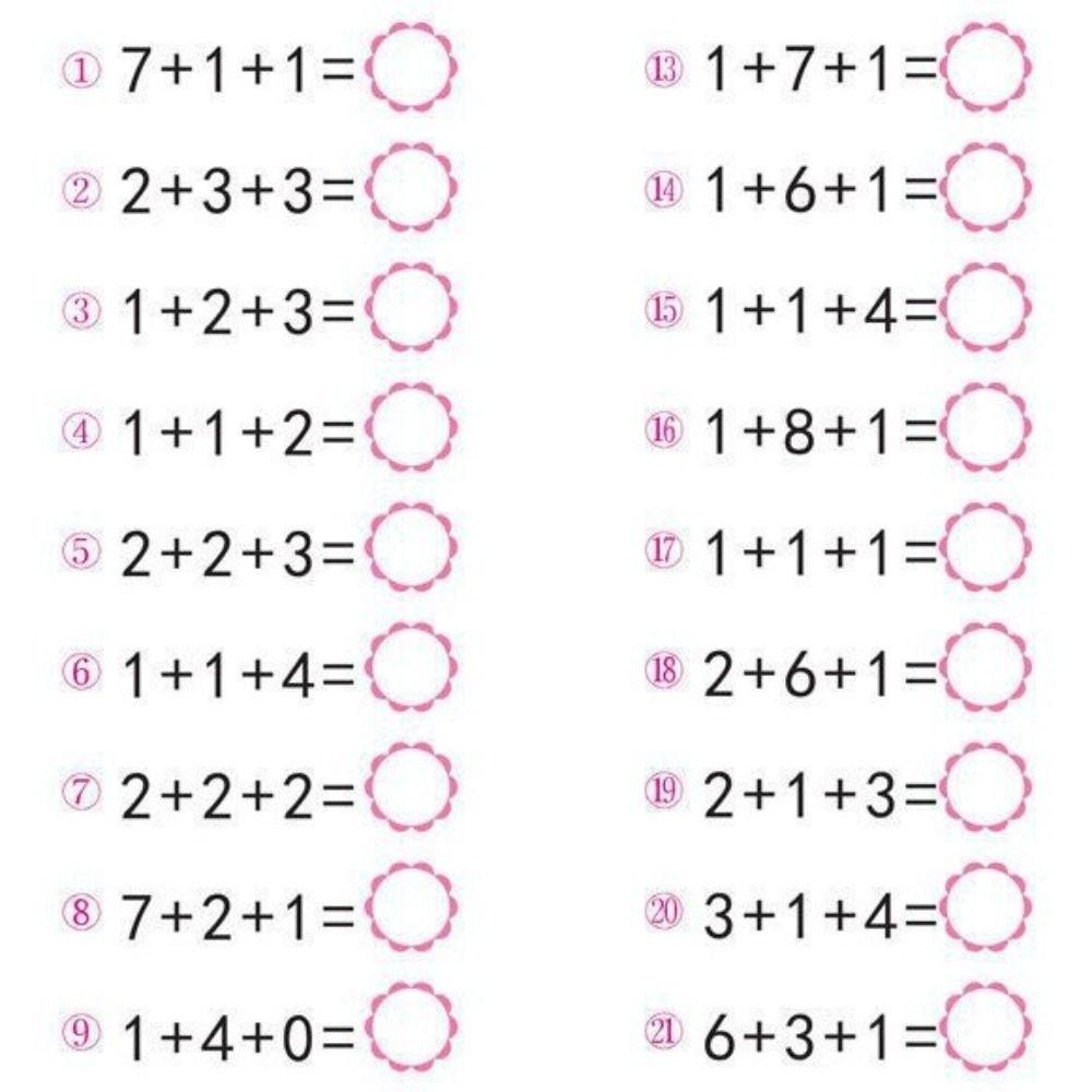 Trendyo หนังสือออกกําลังกายเลขคณิต 64 หน้า การบวกและลบหนังสือเลขคณิตคณิตศาสตร์คํานวณอย่างรวดเร็วเรียนการฝึกอบรมคณิตศาสตร์ 10-100 หนังสือแบบฝึกหัดคณิตศาสตร์นัก