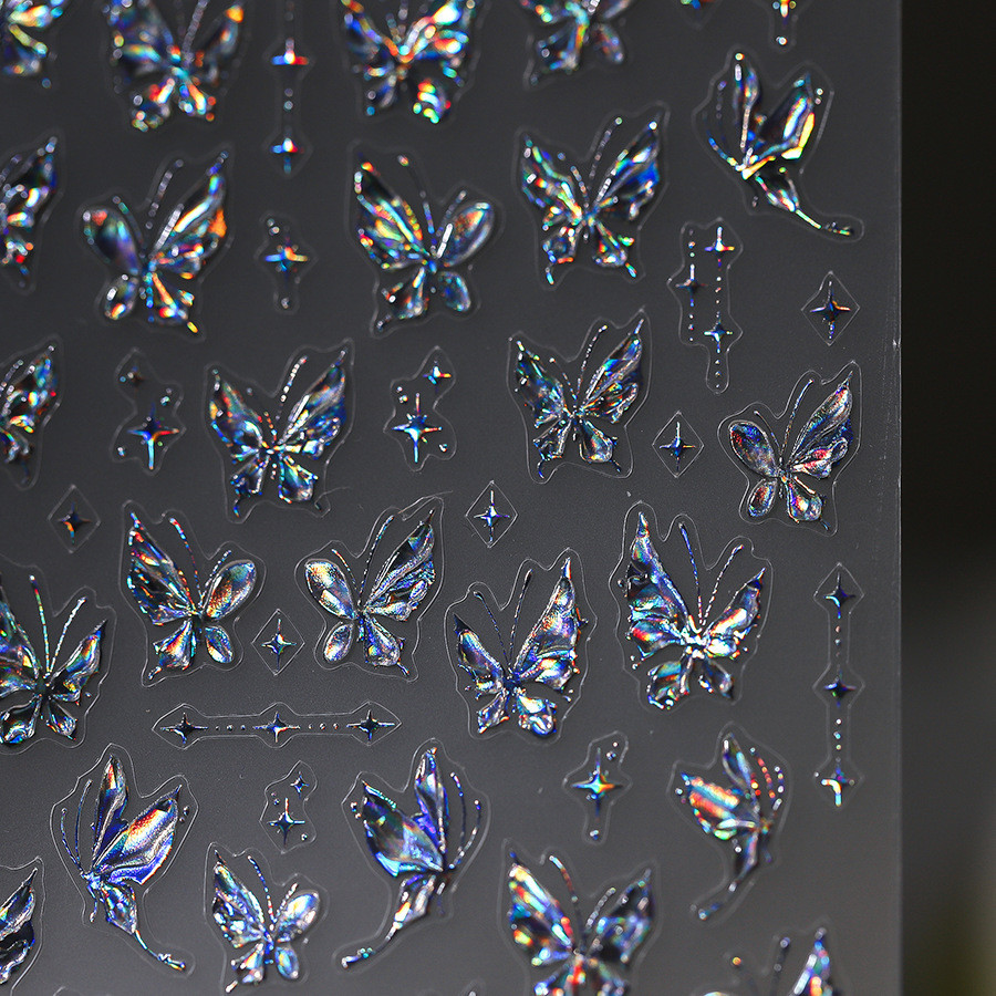 [Meow.Sensei] New Craft pro สามมิตินูน TENSOR Starry Sky Butterfly ins กาวสติกเกอร์แต่งเล็บ Gilding Series M-499