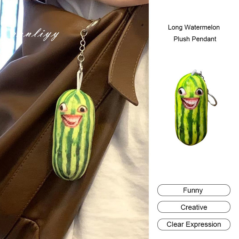 ส่งเร็ว🌼จี้ตุ๊กตาแตงโมยาว Keyfob สร้างสรรค์ของเล่นตลกจี้-Ranliyy