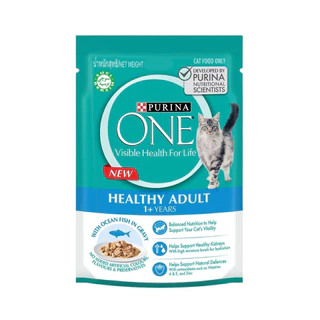 Purina ONE อาหารเปียกแมว เพียวริน่าวัน เกรดพรีเมี่ยม ในน้ำเกรวี่ ขนาด 70 กรัม