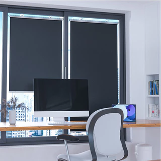 🔥ม่านม้วนกันแสง Roller Shades ม่านทึบแสง 100% ม่านม้วน กันความร้อน ม่านบังแดด แบบสไลด์ยืดหดได้ กันยูวี ไม่ต้องติดตั้ง