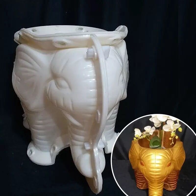 DN4ถาม ดอกไม้หม้อแม่พิมพ์หม้อซีเมนต์คอลัมน์โรมันสไตล์ยุโรปบอนไซรุ่นทําคอนกรีตรอบหกเหลี่ยมสี่เหลี่ยมโ