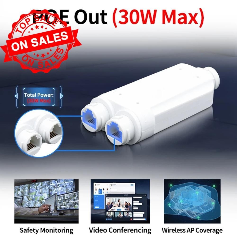 ตัวขยาย Poe กันน้ํากลางแจ้ง 200 ม. พร้อมฟังก์ชั่นผ่าน 11 ฟังก์ชั่นผ่านและทวนสัญญาณสําหรับการขยายเครือข่าย
