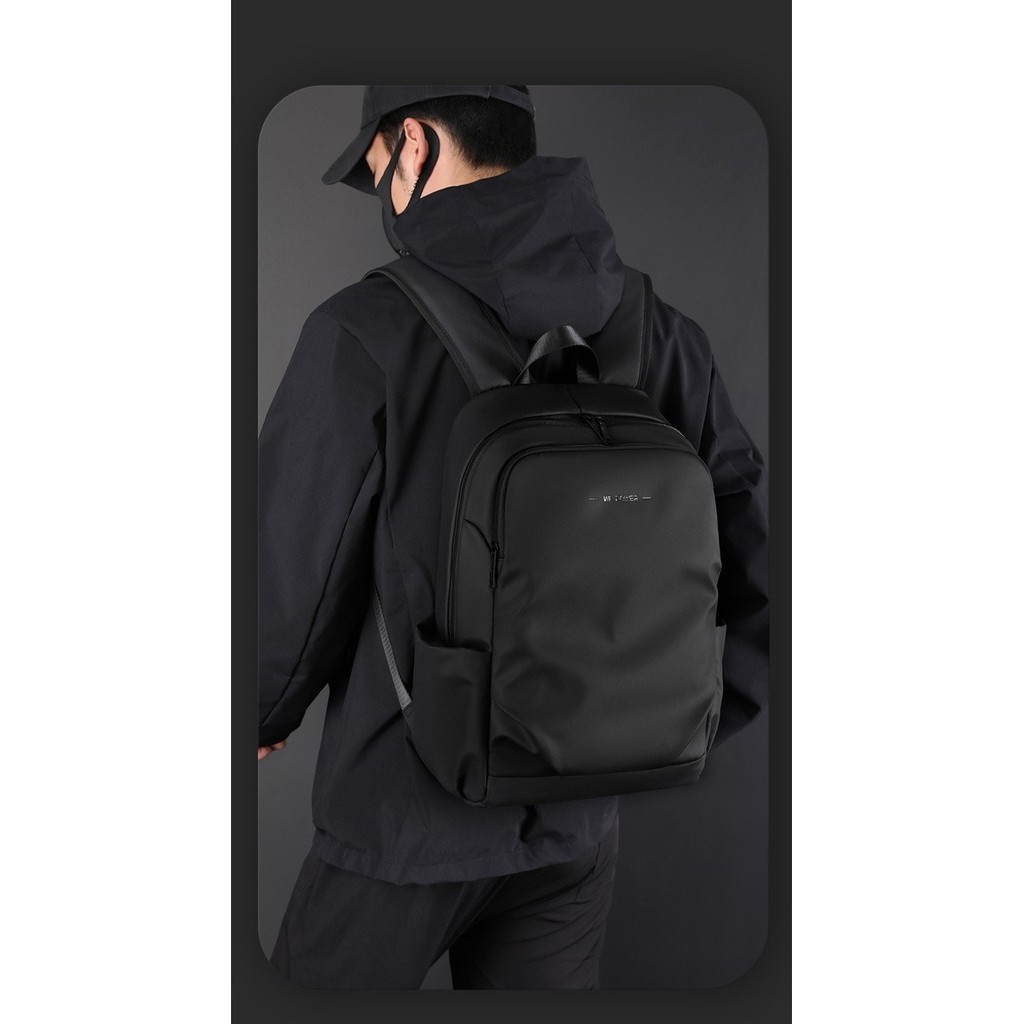 Comelnya Nylon Men Backpack Simple Business Look กันน้ํา Anti-Scratch Beg Galas Lelaki Kalis Air Ant