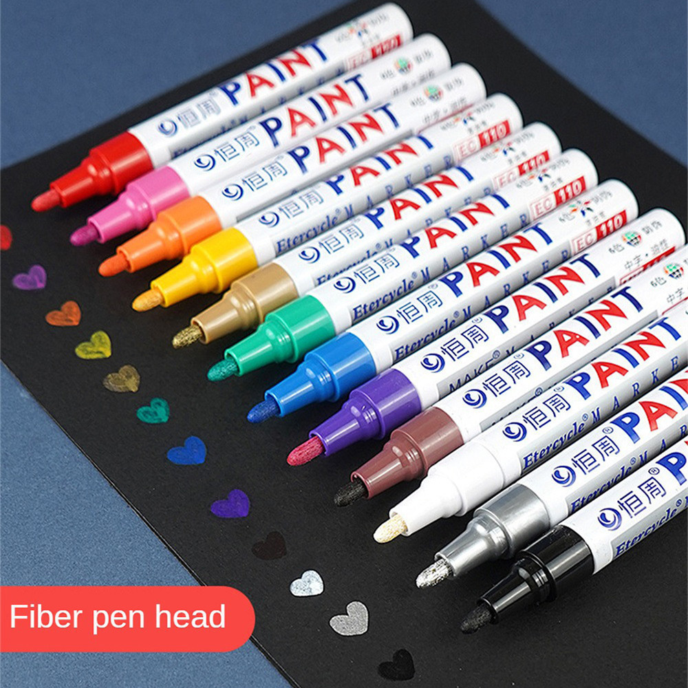 12 สีโลหะสี Pen,Waterproof Quick-drying น ้ ํามัน Marker Pen,Multifunction ยาง Pen,Tire Touch-up สีไม ่ จางหาย Marker ปากกา ราคา ถูกที่สุด ดีลบีเคเค แกลเลอรีภาพที่ 4