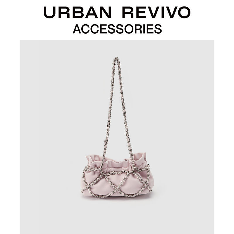 [ คลังสินค ้ าพร ้ อม ] Urban Revivo Women 's Advanced Chain Shoulder Bag Uawb32099