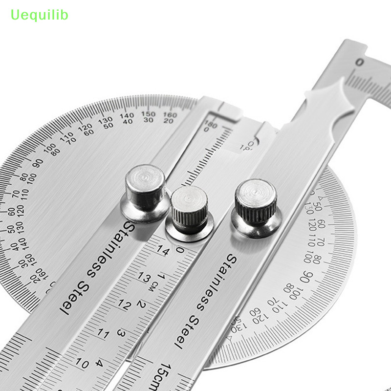 Uequilib 180 องศา Protractor โลหะมุม Finder Goniometer มุมไม ้ บรรทัดเครื ่ องมืองานไม ้ ใหม ่