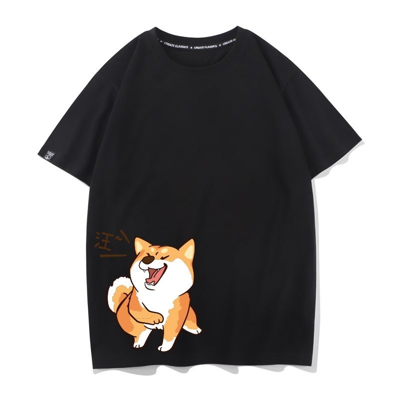 【ส่งจากไทย】  เสื้อยืดแมว เสื้อยืดคู่  ลาย สุนัข Doge Kabosu เสื้อยืดหมา S-5XL NO.2（H O เครื่องแต่งกา