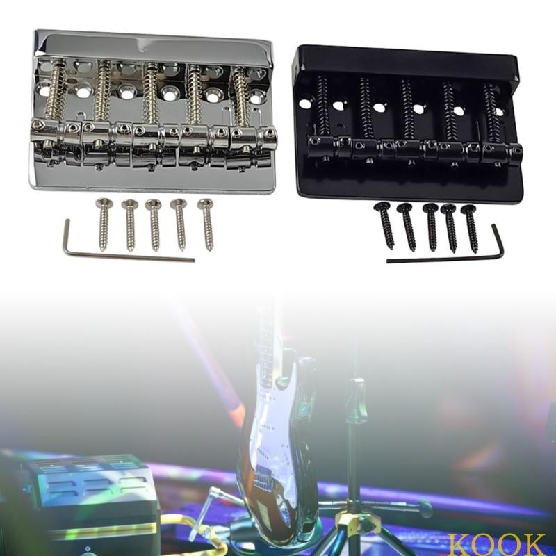 Kook 5 String Bass Bridge Assembly 5 String Bass Bridge สําหรับ 5 สายเบสไฟฟ ้ า