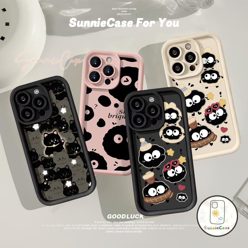 น่ารักดีนะเจ้าแมวสีดำตัวน้อยจสำหรัRedmi 12 9A 9C NFC A1 10A 12C 10 13C 9T 10C 9 Note 13 11s 12 8 Pro 10 11 10s 9 POCO M3