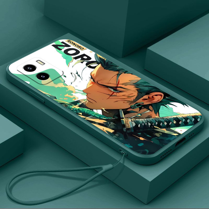 ปลอก VIVO Y15A Y15S เคสโทรศัพท์การ์ตูนอะนิเมะ ONE PIECE พร้อมเชือกเส้นเล็กความงามซิลิโคน TPU Soft Shell ดีไซน์ใหม่กันกระแทก CASE
