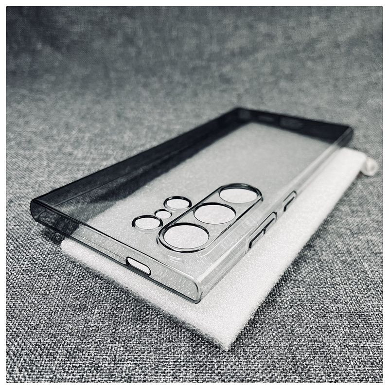 เคสซิลิโคนอ ่ อนนุ ่ มบางเฉียบสําหรับ Samsung S24 Ultra Plus ฝาครอบโทรศัพท ์ ด ้ านหลังโปร ่ งใส