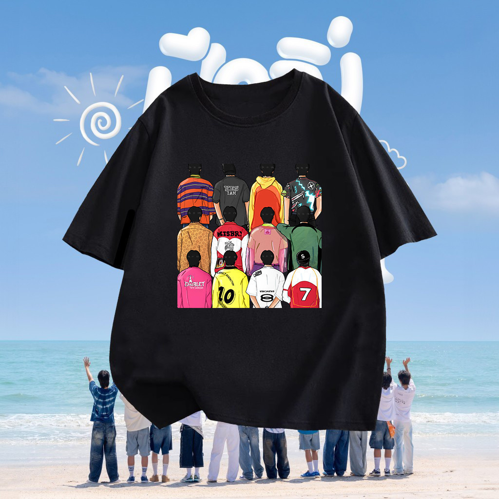 [ ส่งจากไทย ] [100%COTTON] บอยแบนด์ไทย 2024 BUS Because OF YOU i shine รุ่นการ์ตูน เสื้อยืดลายปริมณฑล แฟชั่นยอดนิยม