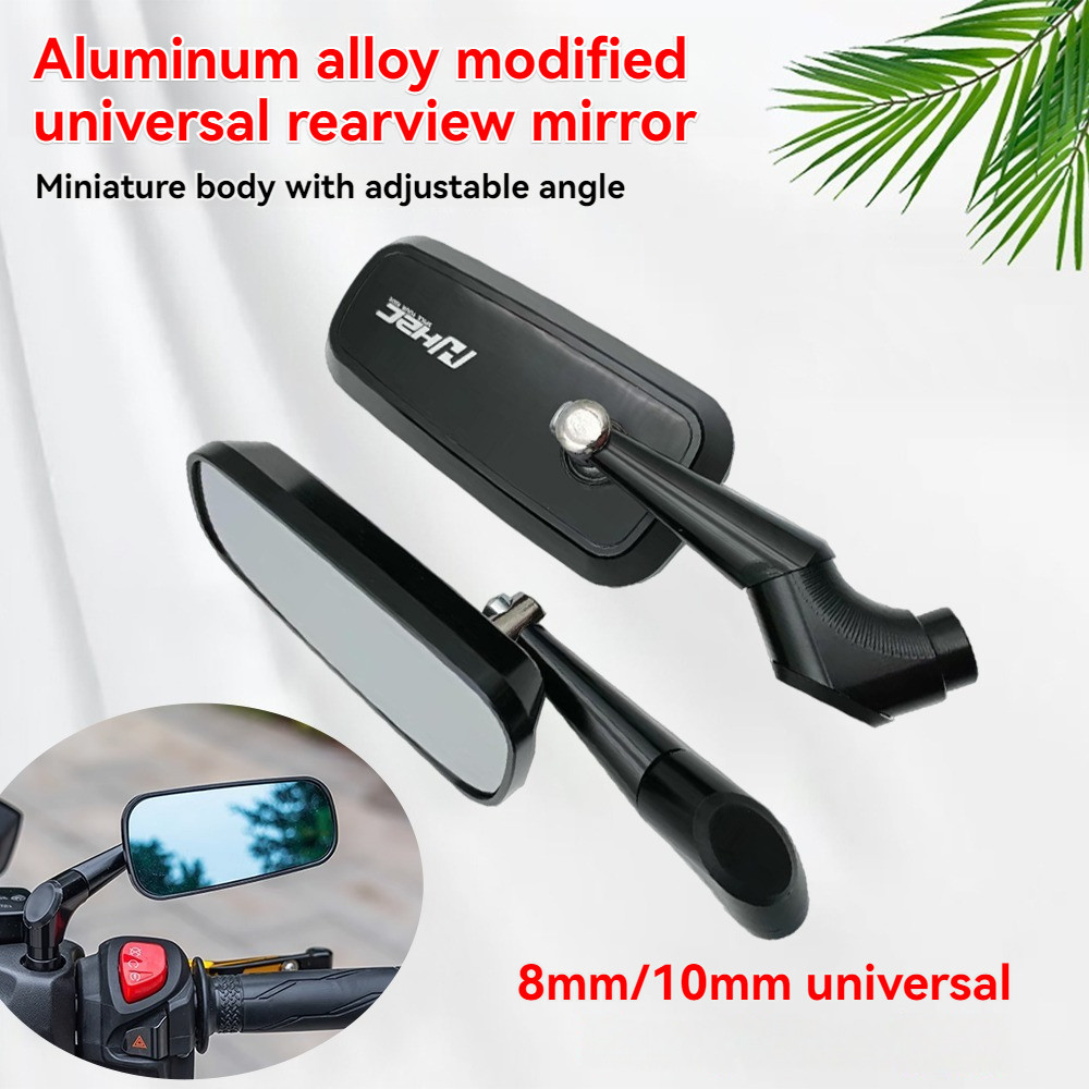 Universal V1 H2C กระจกมองหลัง Xmax ขาสั้นรถจักรยานยนต์กระจกมองข้าง Full Aluminium กรอบย้อนกลับ (1 ชิ