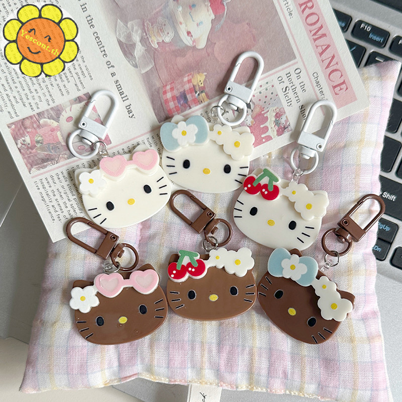 Yescont Creative Hello Kitty พวงกุญแจการ ์ ตูนแมวพวงกุญแจรถโรงเรียนพวงกุญแจกระเป ๋ าจี ้ หูฟัง Ch เพื ่ อนที ่ ดีที ่ สุดของขวัญ TH