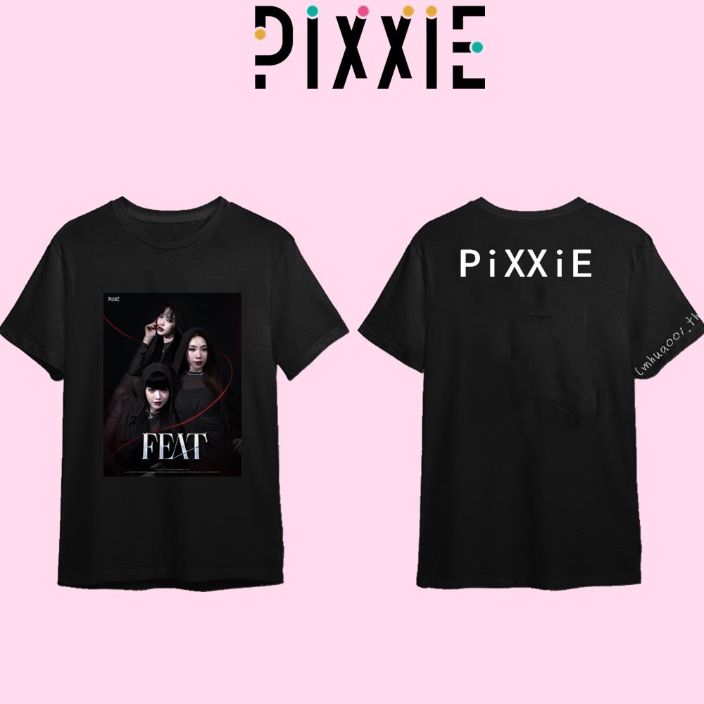 สาวไทยกลุ่ม Pixxie เสื้อยืดแฟชั่นนักร้องป๊อปเสื้อยืดผ้าฝ้าย 100% เสื้อยืด
