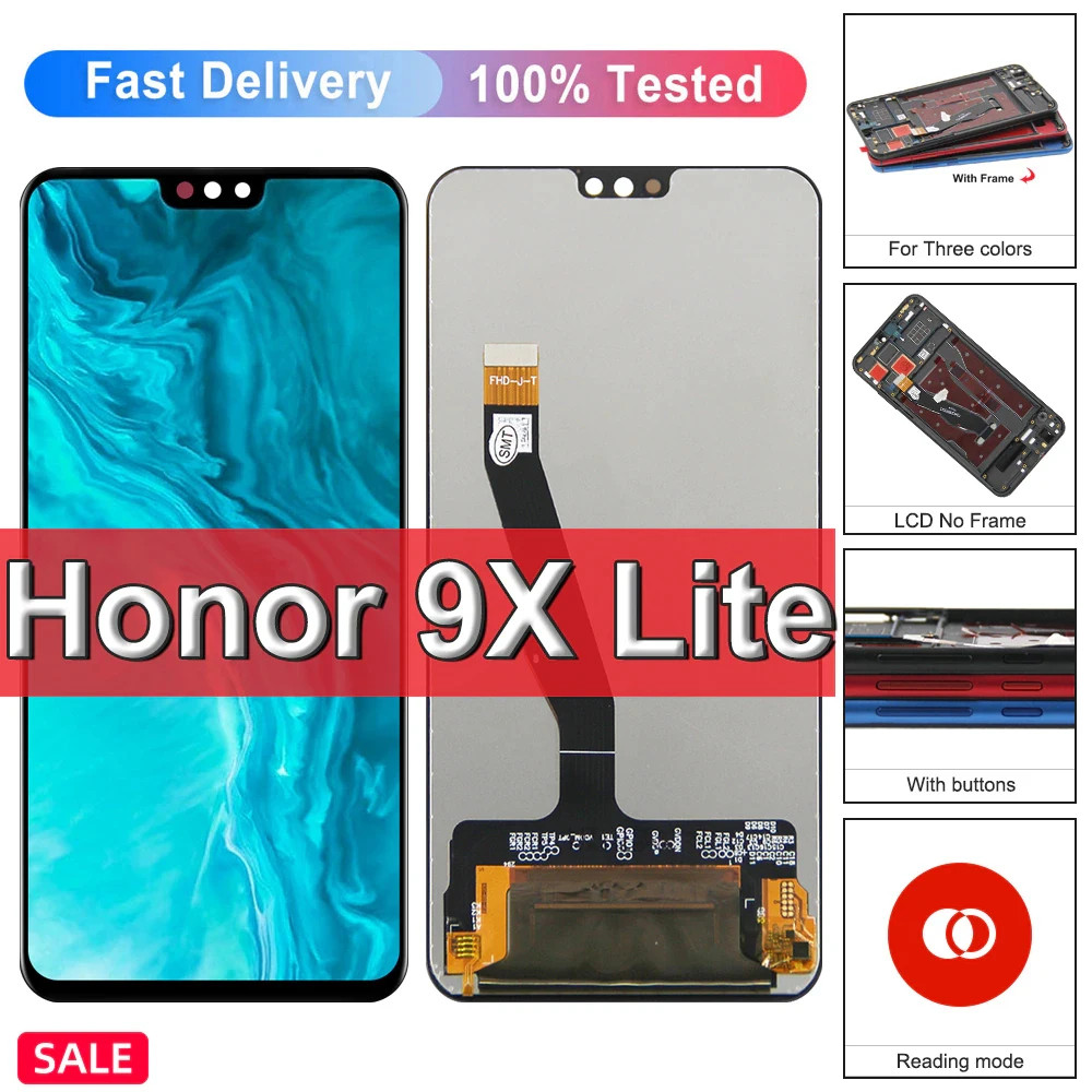 จอแสดงผลสําหรับ Honor 9X Lite จอแสดงผล LCD Touch Screen Digitizer Assembly สําหรับ Honor 9X Lite JSN
