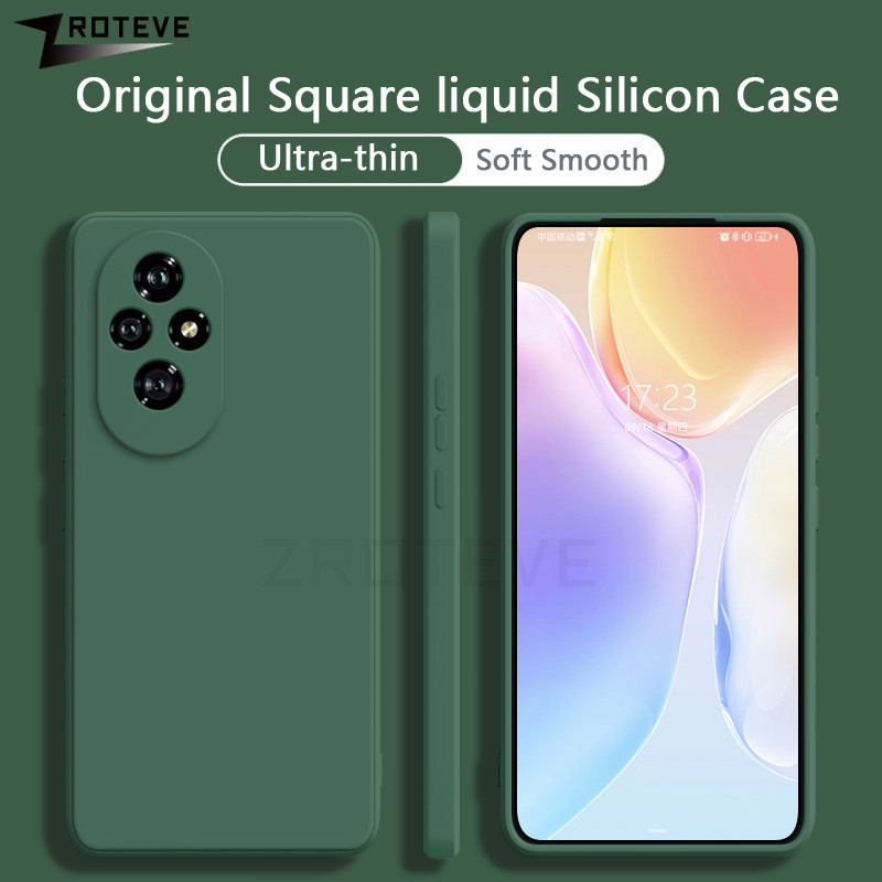 สําหรับ Honor200 กรณี ZROTEVE Square ซิลิโคนเหลวสําหรับ Huawei Honor 200 Pro 200Pro 5G Global กันกระแทกเคสโทรศัพท์