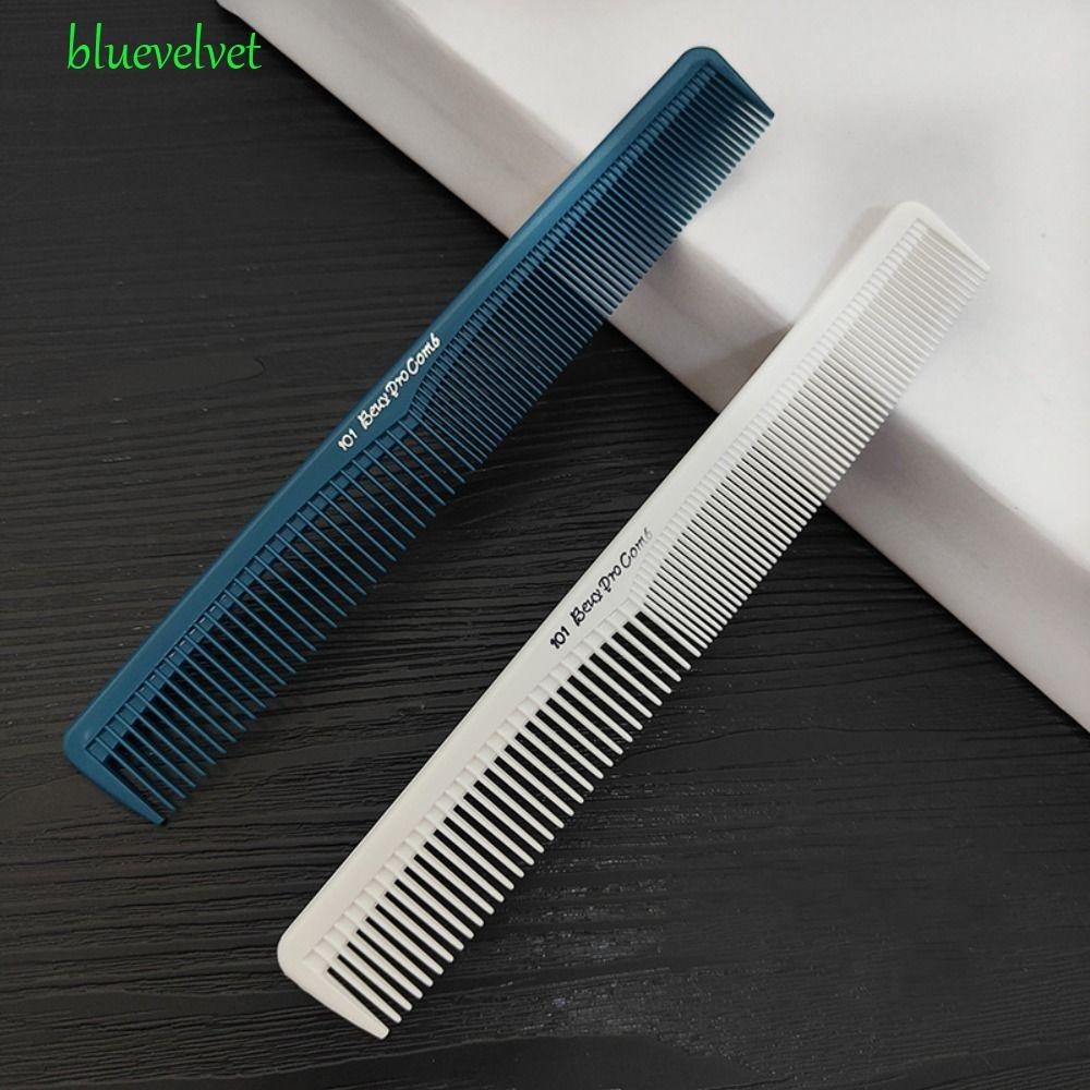 หวีบลูเวลฟ์มืออาชีพ พลาสติกป้องกันไฟฟ้าสถิตย์ แปรงตรง สีขาว กันลื่น ทนทาน สําหรับตัดผมและจัดแต่งทรงผม