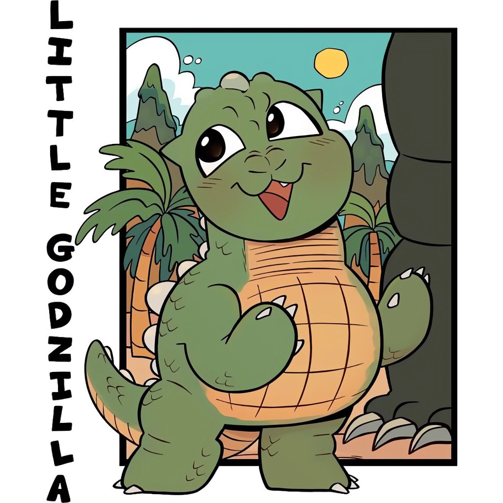 Godzilla Q-Edition series ไดโนเสาร์ล้างทําความสะอาดได้สติกเกอร์นําความร้อนเสื้อผ้าสร้างสรรค์ DIY เสื้อยืด, หมวก, กระเป๋าเป้สะพายหลัง, สติกเกอร์ตกแต่งของขวัญเด็กน่ารัก - รูปที่ 5