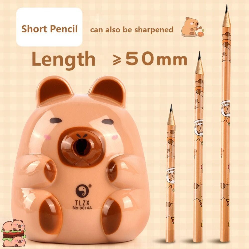 เครื่องเหลาดินสอ VALOUR, ดินสอป้อนอัตโนมัติ Anti Sticking Lead Pencil Sharpening Tool, ของขวัญเครื่องเขียนคุณภาพสูง Capybara Hand-cranked Mechanical Tool ของขวัญ