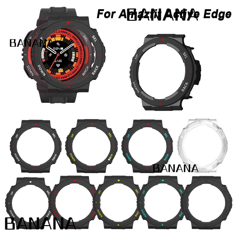 Banana1 Protective , Anti-Scratch Bumper Edge Shell, Frame Smart Watch PC Screen Protector สําหรับ Amazfit Active Edge
