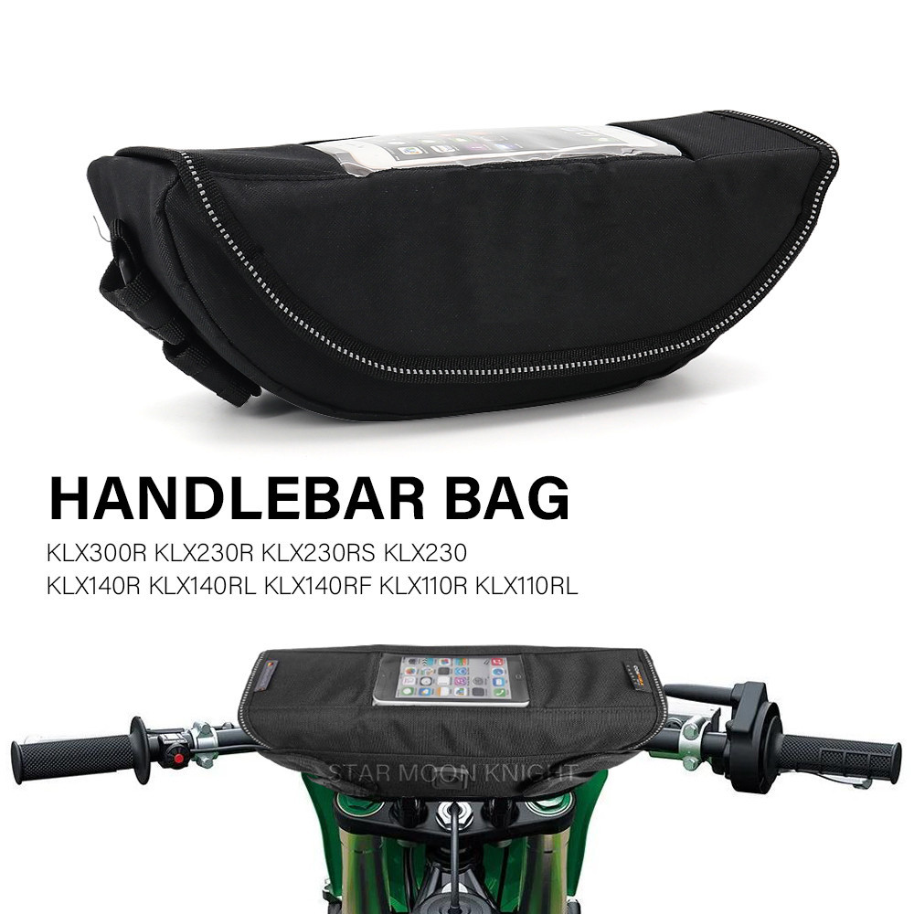 สําหรับ Kawasaki KLX300R KLX230R KLX230 KLX140R KLX110R KLX110RL รถจักรยานยนต์กระเป๋ากันน้ําเก็บแฮนด