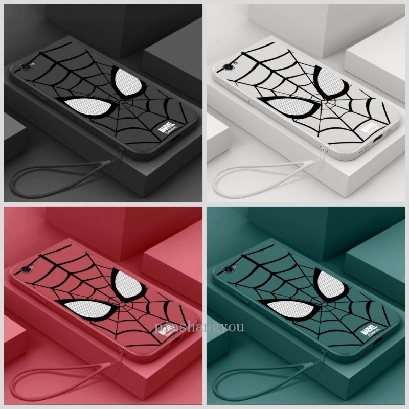 Spiderman ตาซูเปอร์ฮีโร่สแควร์น่ารักยามกรณีโทรศัพท์นุ่ม VIVO Y81 Y81i Y81s Y83 y53 y55 v5s v5 y71 y71i