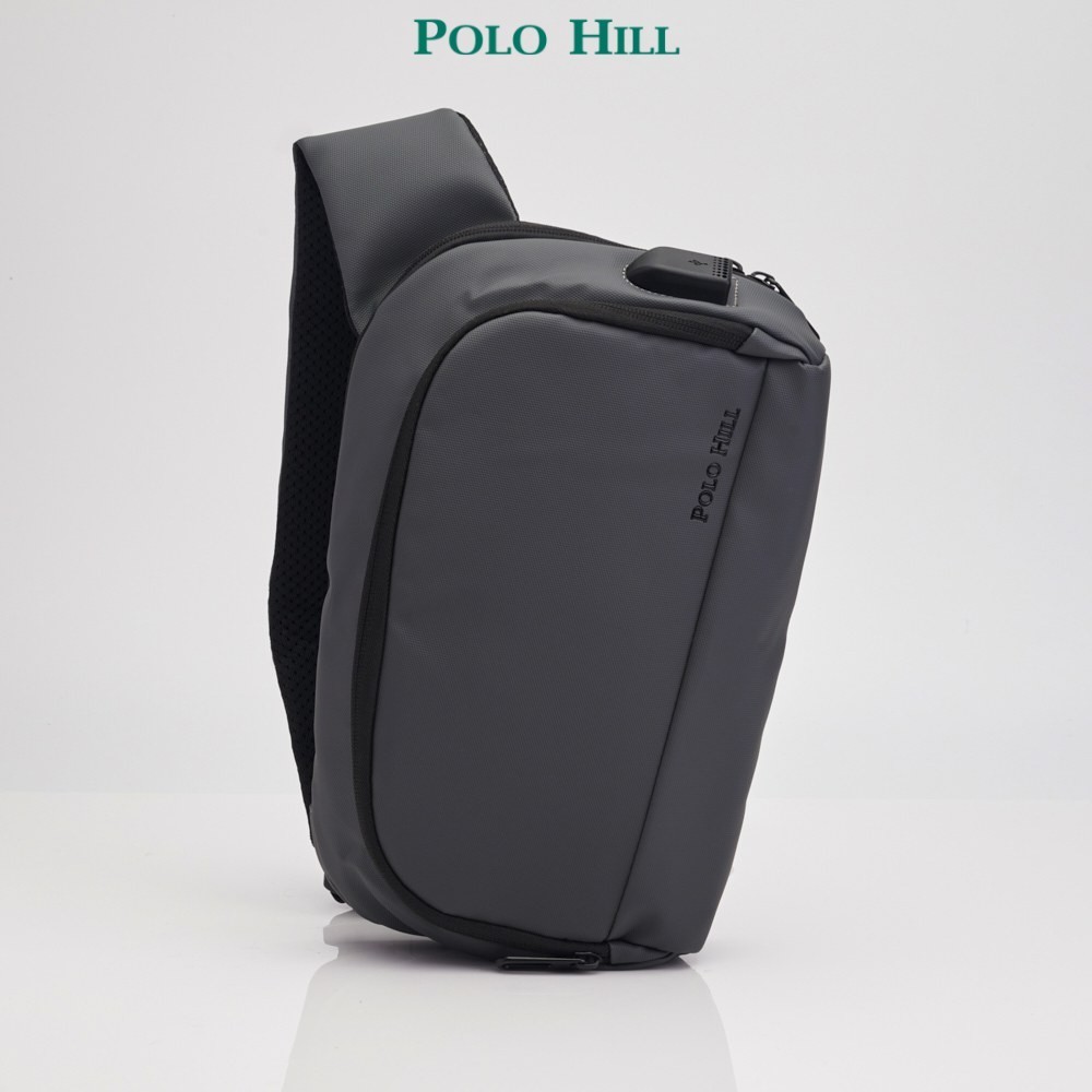 Polo HILL Mens Water Resistance Crossbody Sling Pouch Bag C-PHSB-1697