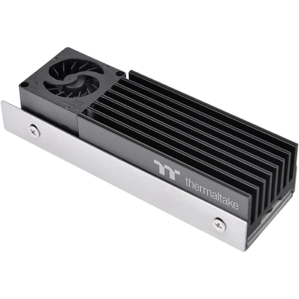 Thermaltake MS-1 M.2 2280 SSD Cooler Heatsink with 8000 RPM Micro Blower Fan (CL-O043-AL02BL-A)