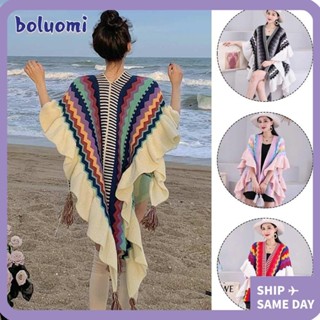 โบลูโอมิ เสื้อปอนโชมองโกเลียสไตล์ชาติพันธุ์เลียนแบบแคชเมียร์…