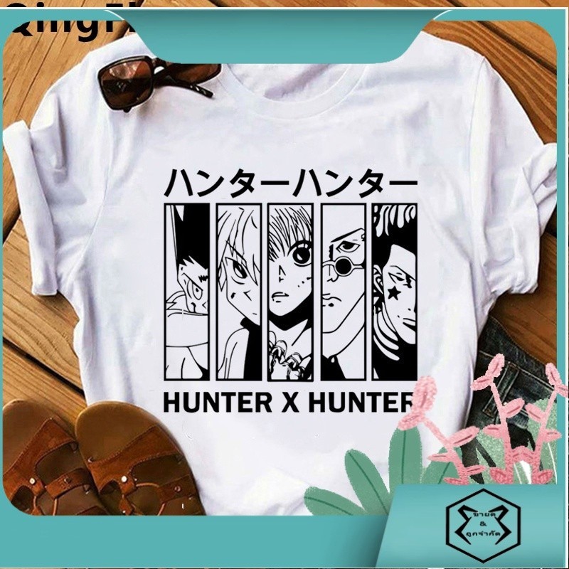 เสื้อยืด พิมพ์ลายอนิเมะ Hunter x Hunter Killua His การ์ตูน ชีฟอง วินเทจ แฟชั่น ธรรมดา